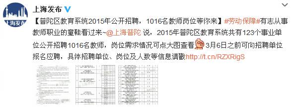 普陀区最新招聘资讯汇总